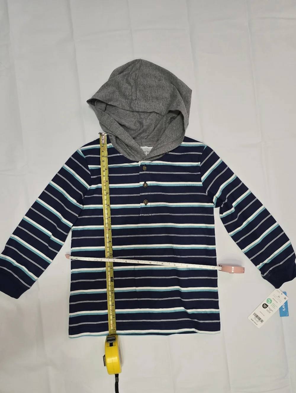 Carter's Navy Striped Hoodie and Brown Pants‎ Set